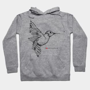 Font illustration "hummingbird" Hoodie